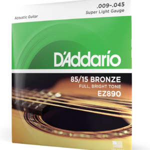 D'Addario EZ890 85/15 Bronze Acoustic Guitar Strings - Super Light (9-45)