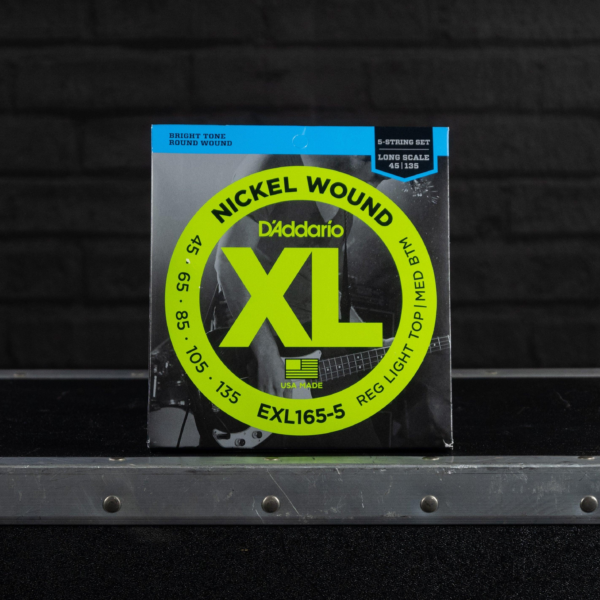 D'Addario EXL165 Nickel Wound Bass Guitar Strings - Regular Light Top / Medium Bottom