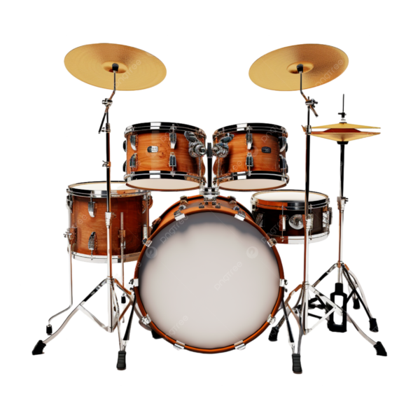5-Piece Acoustic Drum Set - Natural Wood Finish